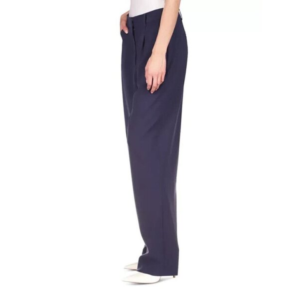 Michael Kors Single-Pleat Career Pants Midnight Blue - Picture 3 of 3